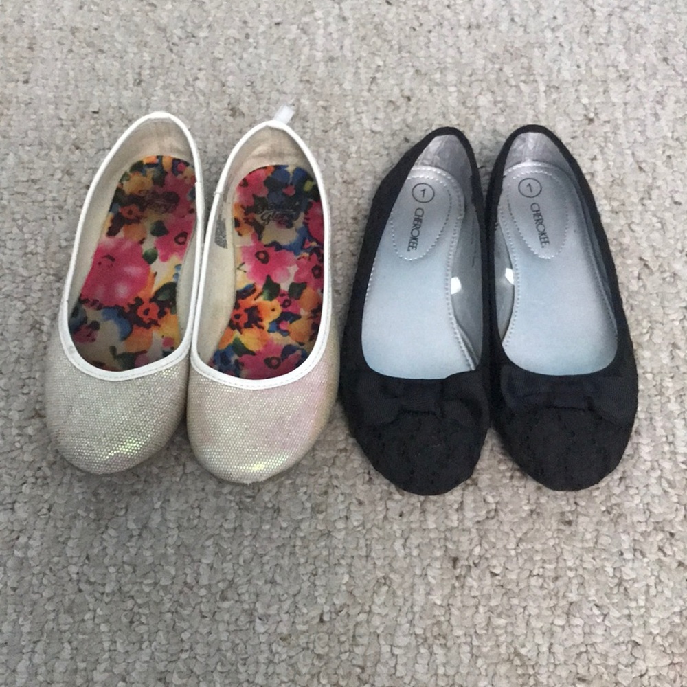 Set of 2 Slip Shoes for Girls Size 1
